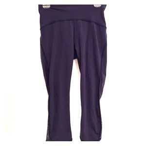 Dark Blue Lululemon Cropped Mesh leggings